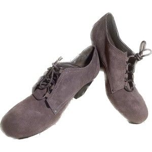 Dr Scholls Wakeup Women's Suede Leather Oxford Lace up High Heel Shoe Sz 10M
